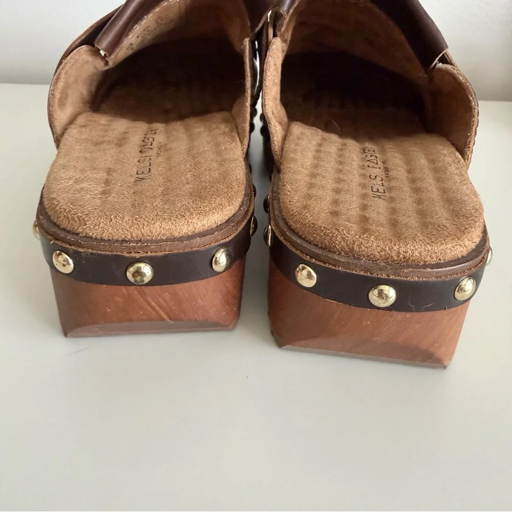 Kelsi Dagger Brown Studded Leather Clog - Picture 6 of 11